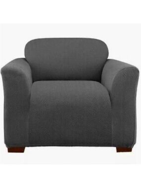 Surefit Modern Chevron 1 Piece Gray Chair Slipcover~NEW!